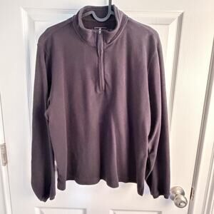 Carnoustie Golf 1/4 Quarter Zip Sweater Mens Medium Black Pullover Heavy Cotton